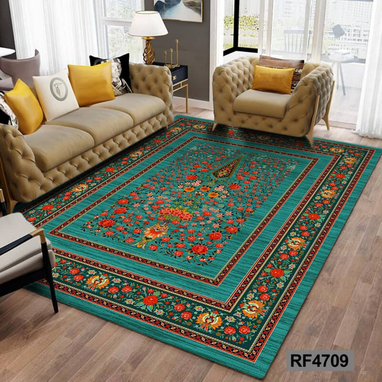 کاور فرش طرح سنتی سبز