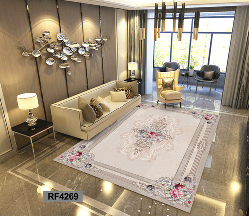 کاور فرش طرح سنتی کرم