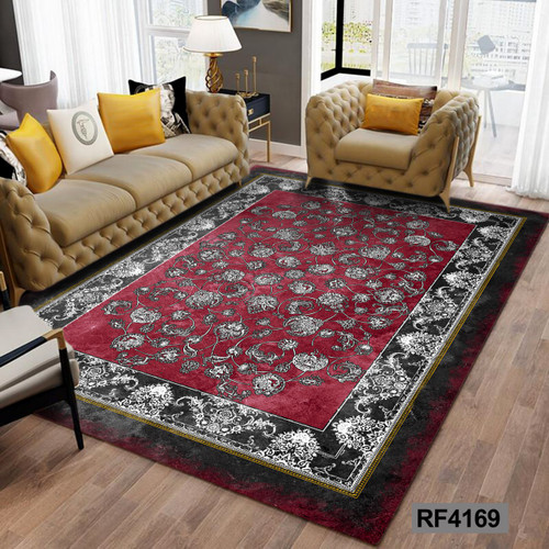 کاور فرش طرح سنتی قرمز