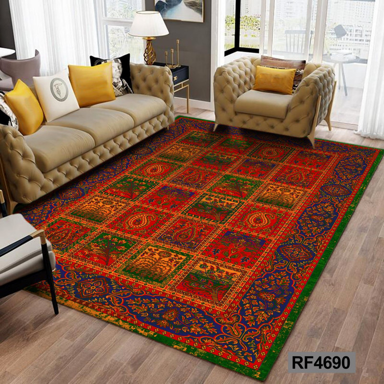 کاور فرش طرح سنتی قرمز
