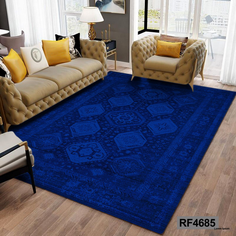 کاور فرش طرح سنتی آبی