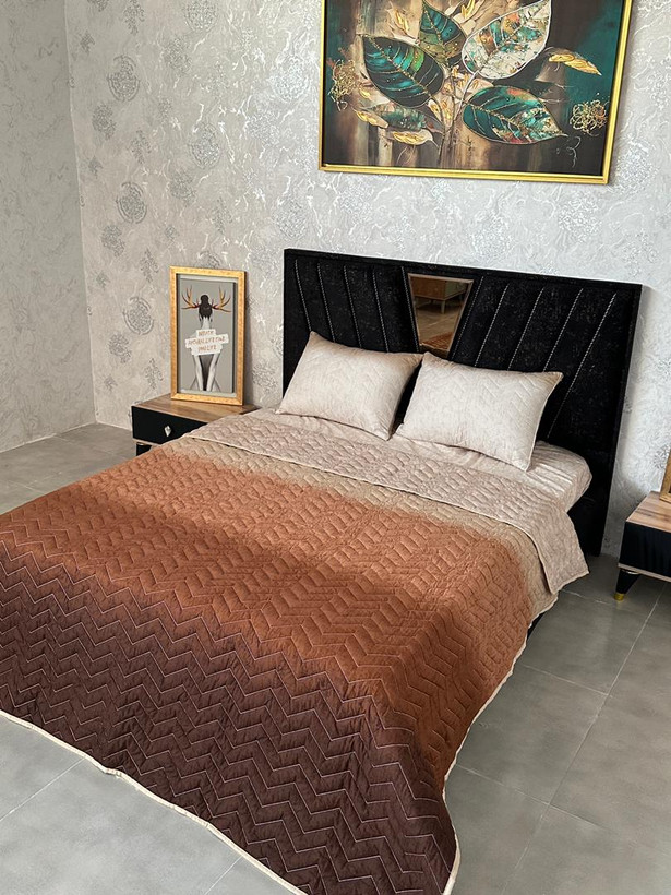 ست پنبه دوزی قهوه ای