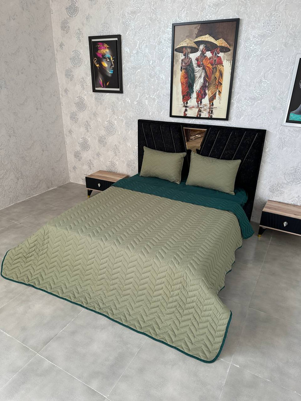 ست پنبه دوزی سبز