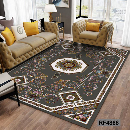 روفرشی طرح سنتی طوسی, قهوه ای و سفید