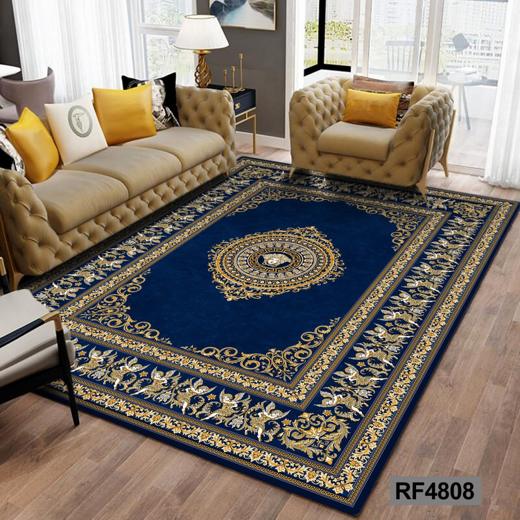 روفرشی طرح سنتی طلایی و آبی