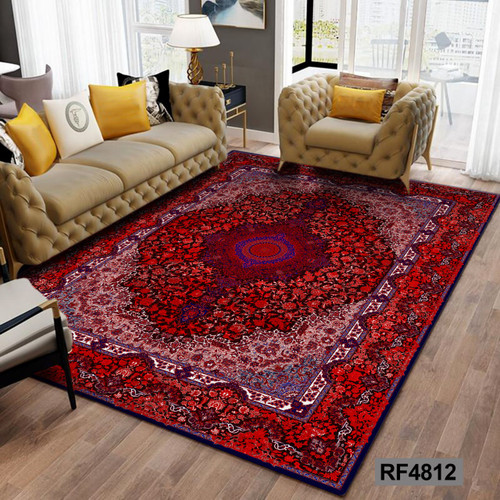 روفرشی طرح سنتی قرمز, بنفش و سفید