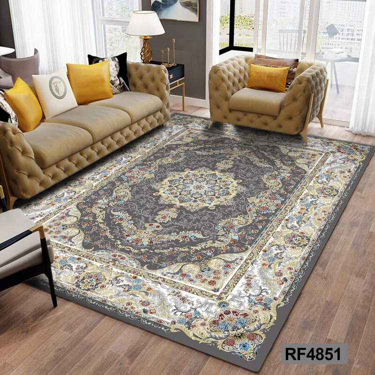 روفرشی طرح سنتی کرم و طوسی