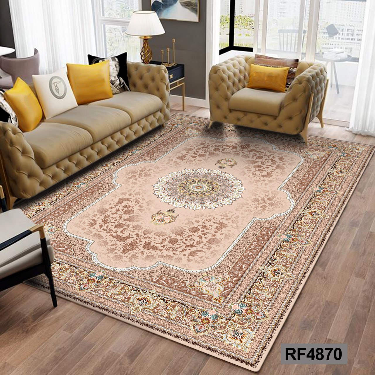 روفرشی طرح سنتی کرم و سفید