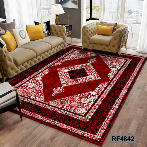 روفرشی طرح سنتی قرمز, مشکی و سفید