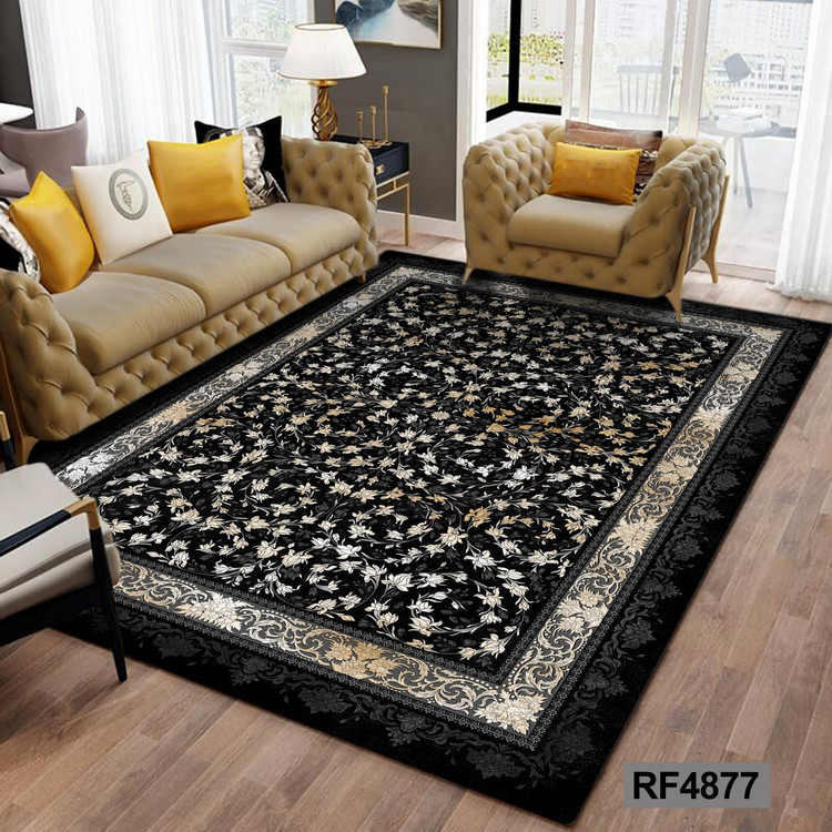 روفرشی طرح سنتی مشکی و سفید