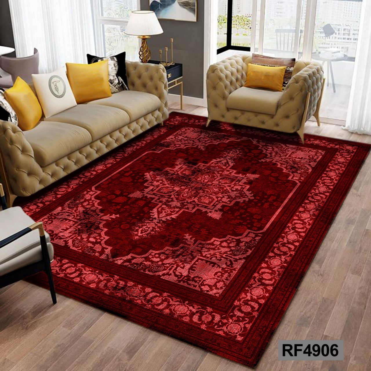 روفرشی طرح سنتی قرمز
