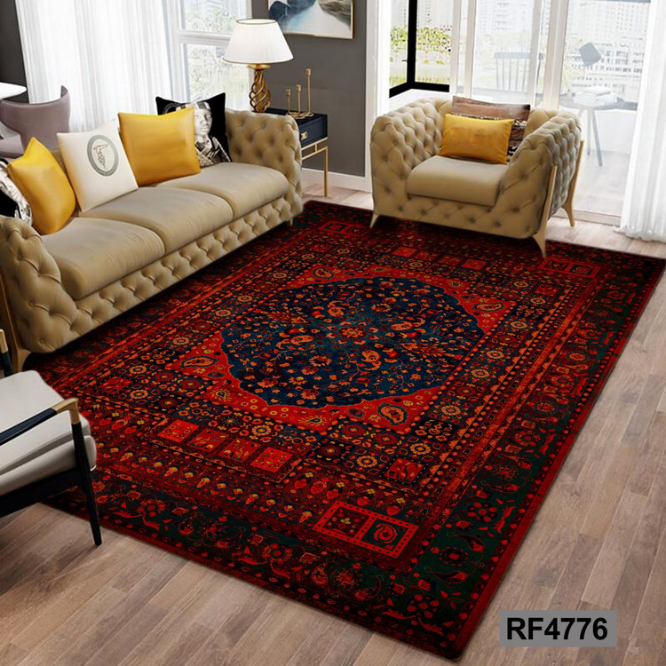 روفرشی طرح سنتی قرمز و آبی