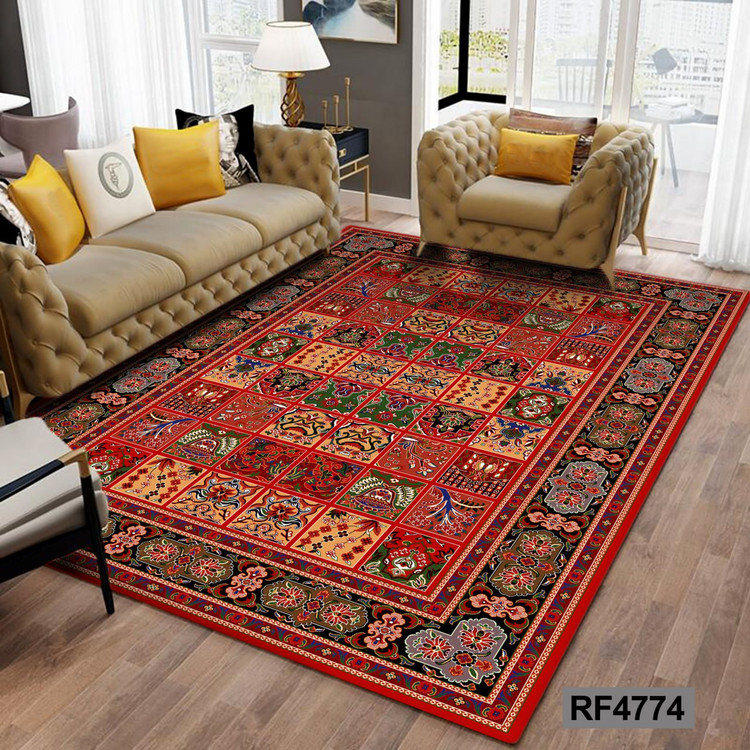روفرشی طرح سنتی قرمز و کرم