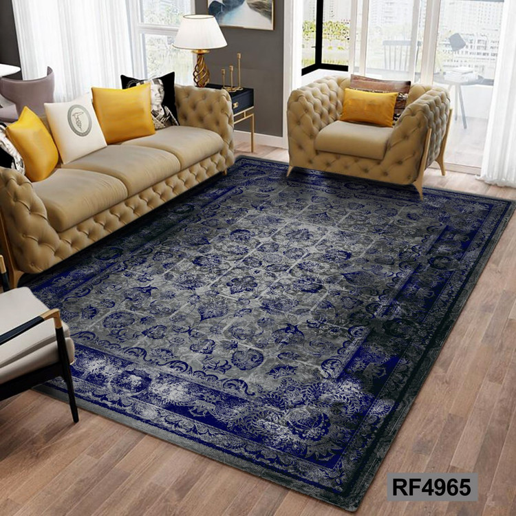 روفرشی طرح سنتی طوسی و آبی