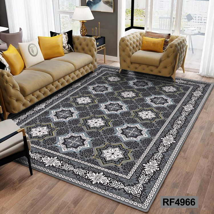 روفرشی طرح سنتی طوسی و سفید