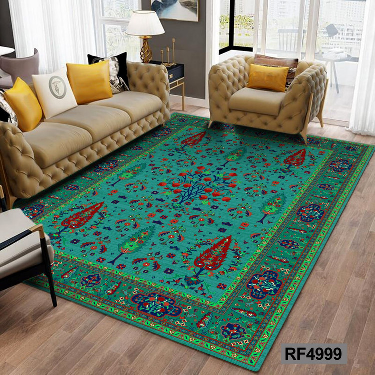 روفرشی طرح سنتی سبز و قرمز (دارای تنوع رنگ)