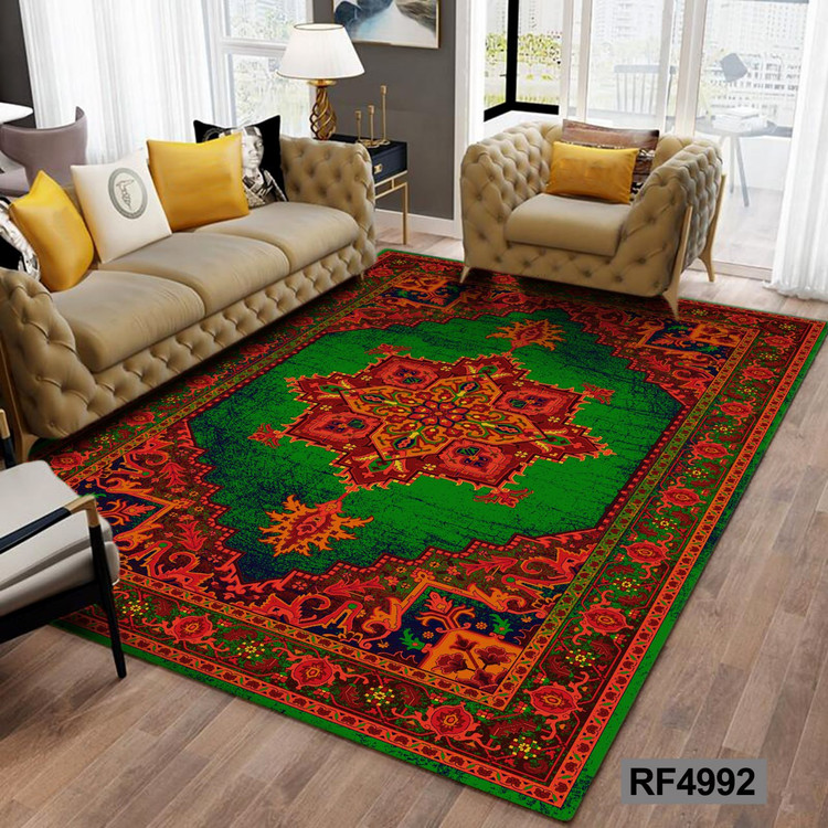 روفرشی طرح سنتی سبز و قرمز