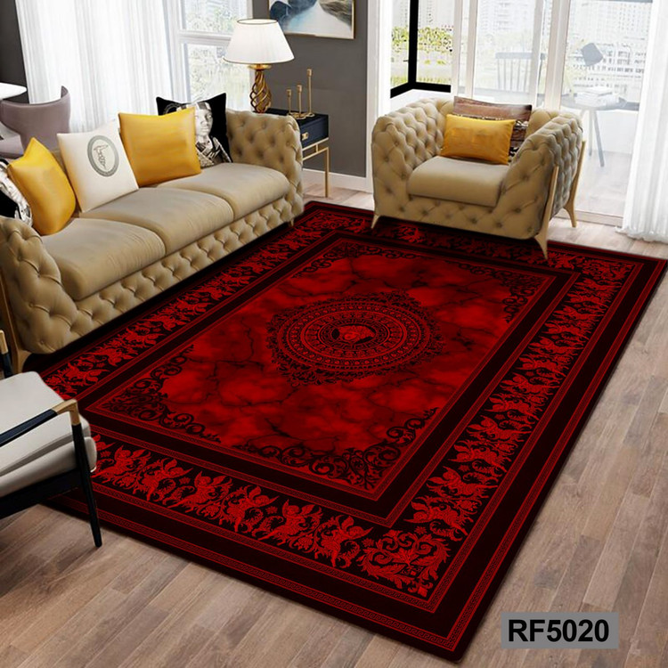 روفرشی طرح سنتی مشکی و قرمز (دارای تنوع رنگ)