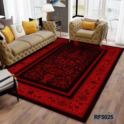 روفرشی طرح سنتی مشکی و قرمز