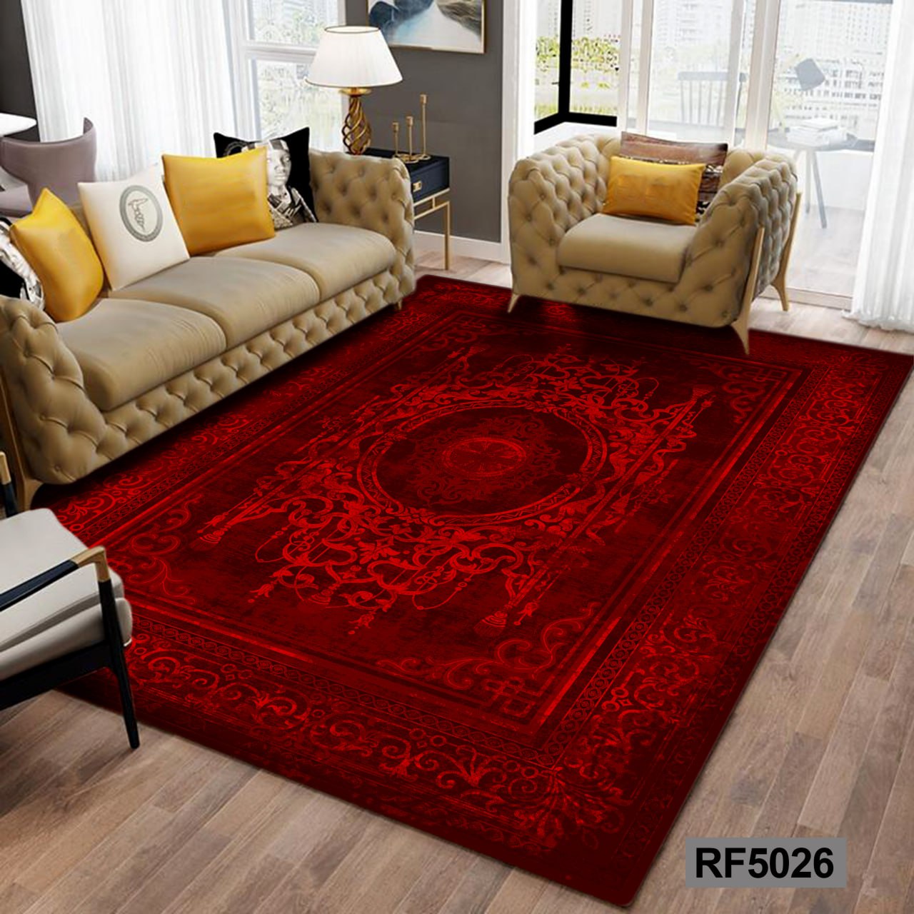 روفرشی طرح سنتی قرمز
