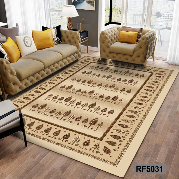 روفرشی طرح سنتی کرم و قهوه ای