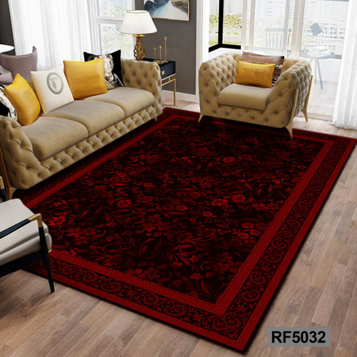 روفرشی طرح سنتی مشکی و قرمز