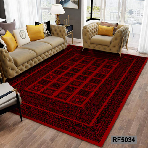 روفرشی طرح سنتی مشکی و قرمز