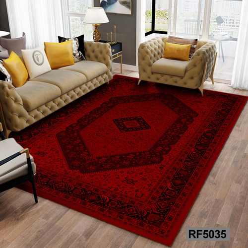 روفرشی طرح سنتی مشکی و قرمز