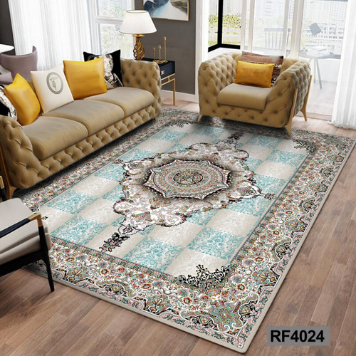 روفرشی طرح سنتی سفید, مشکی و آبی