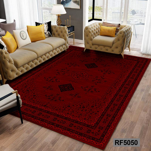 روفرشی طرح سنتی قرمز و مشکی