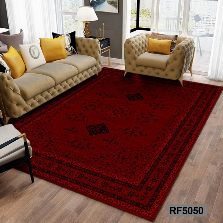 روفرشی طرح سنتی قرمز و مشکی