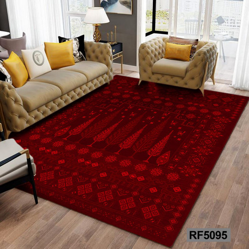 روفرشی طرح سنتی بنفش و سبز