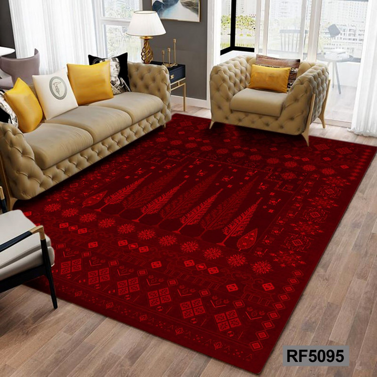 روفرشی طرح سنتی بنفش و سبز