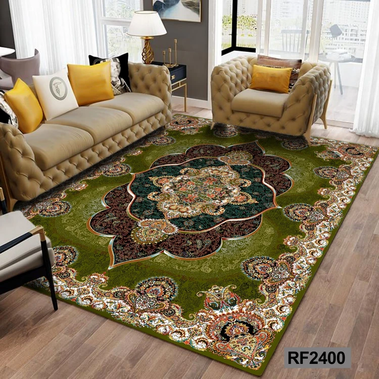 روفرشی طرح سنتی سبز و سفید