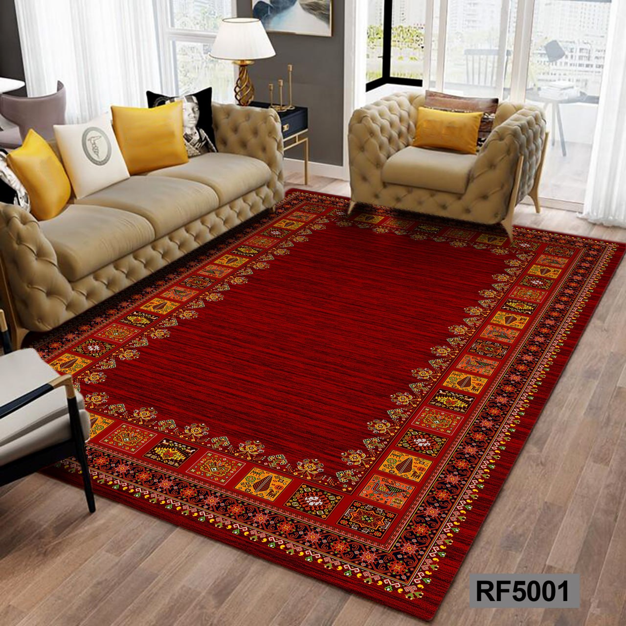 روفرشی طرح سنتی قرمز