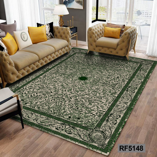 روفرشی طرح سنتی سبز و طوسی