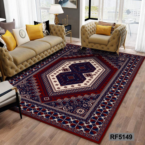 روفرشی طرح سنتی آبی, قرمز و سفید