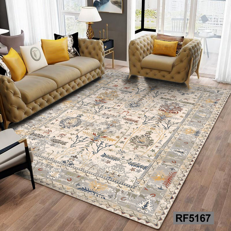 روفرشی طرح سنتی کرم و طوسی