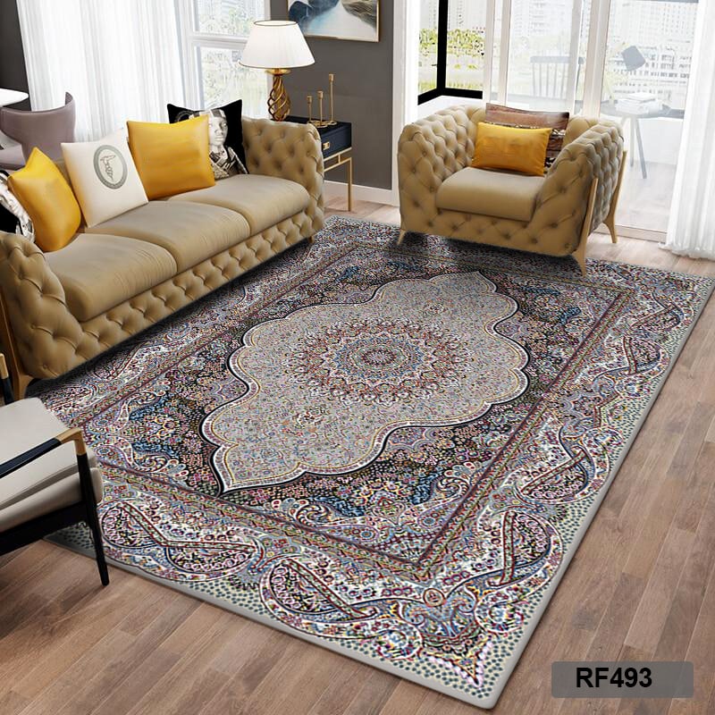 روفرشی طرح سنتی طوسی و سفید