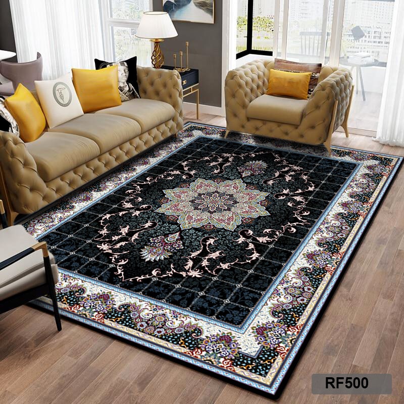 روفرشی طرح سنتی آبی و مشکی