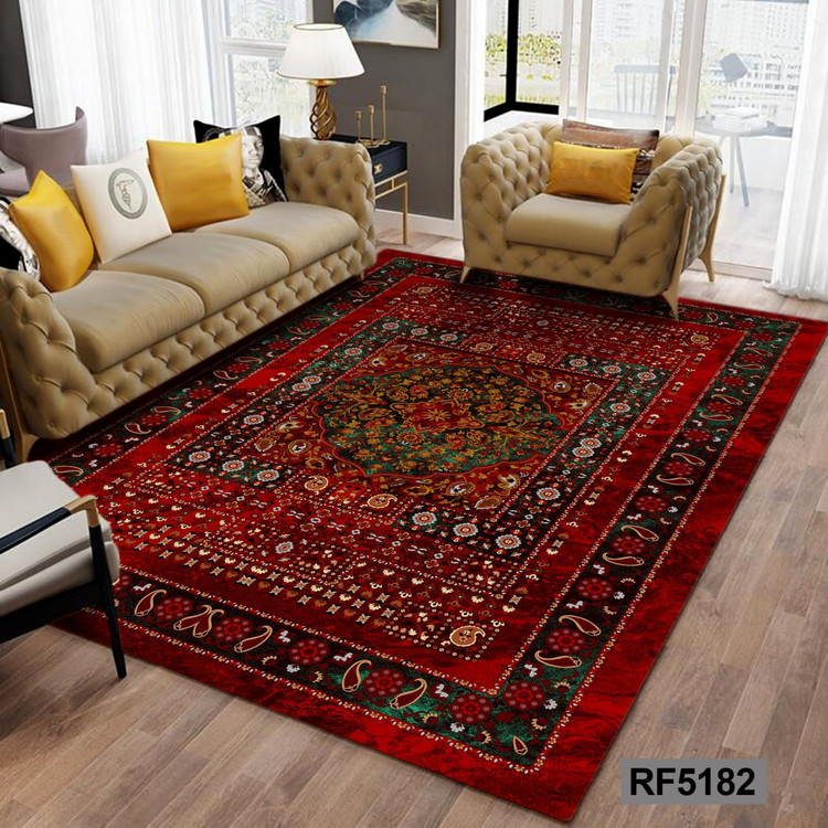 روفرشی طرح سنتی قرمز و سفید