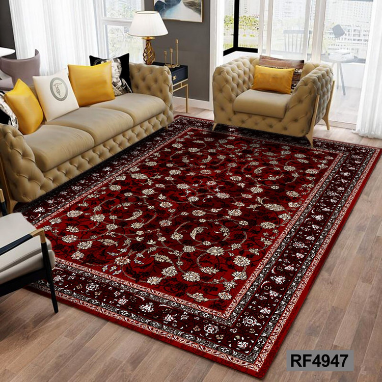 فرشینه طرح سنتی قرمز و سفید