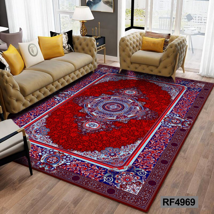 فرشینه طرح سنتی قرمز و آبی