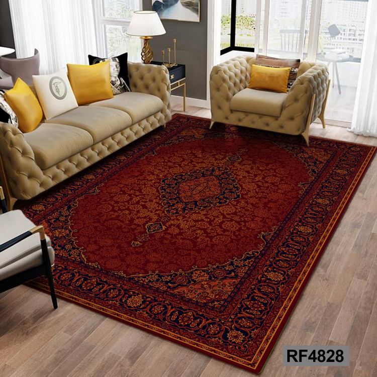 فرشینه طرح سنتی قرمز و زرد کد RF4828