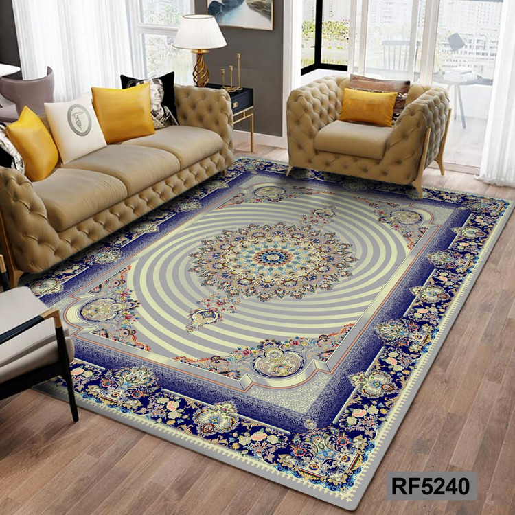روفرشی طرح سنتی سفید و آبی کد RF5240
