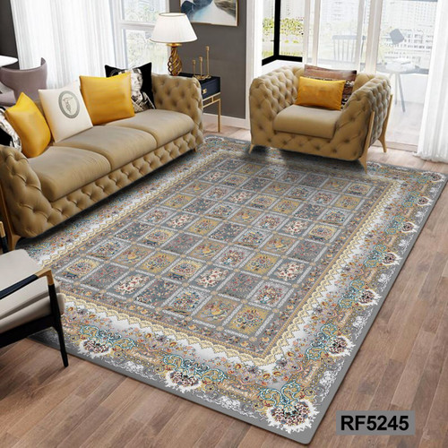 روفرشی طرح سنتی طوسی و سفید کد RF5245