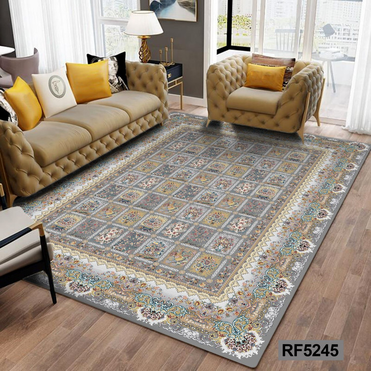 روفرشی طرح سنتی طوسی و سفید کد RF5245