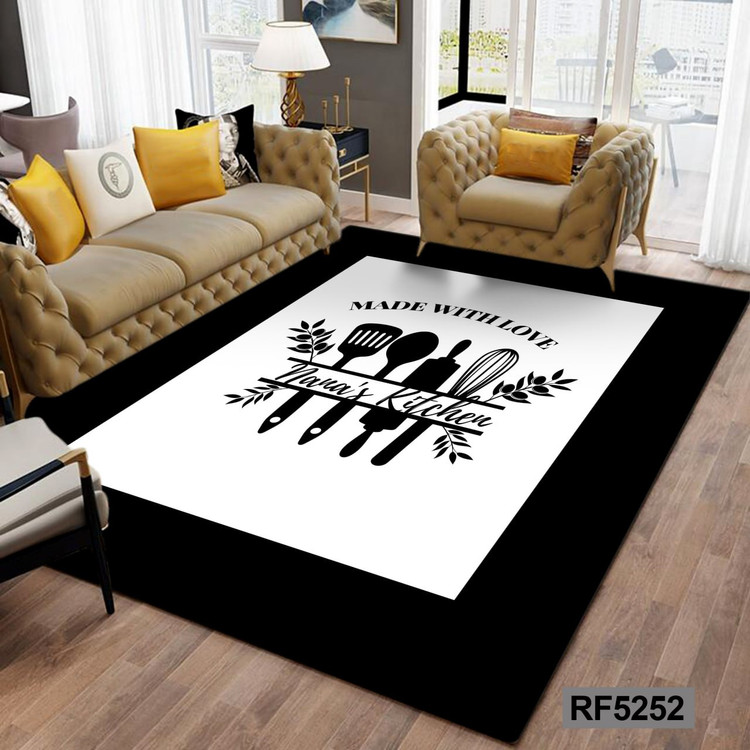 روفرشی طرح مدرن مشکی و سفید کد RF5252