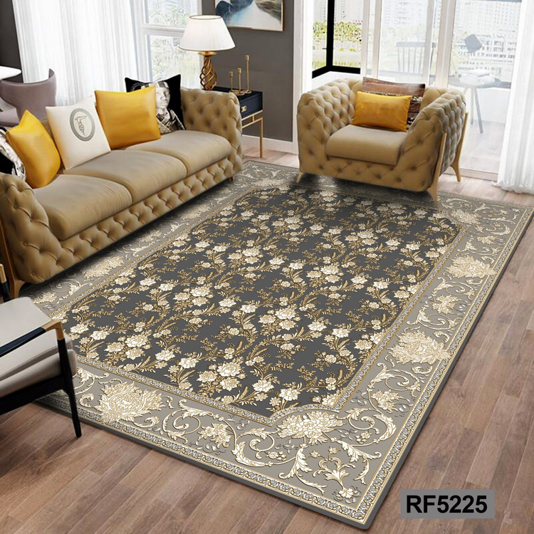 روفرشی طرح سنتی طوسی و طلایی کد RF5225