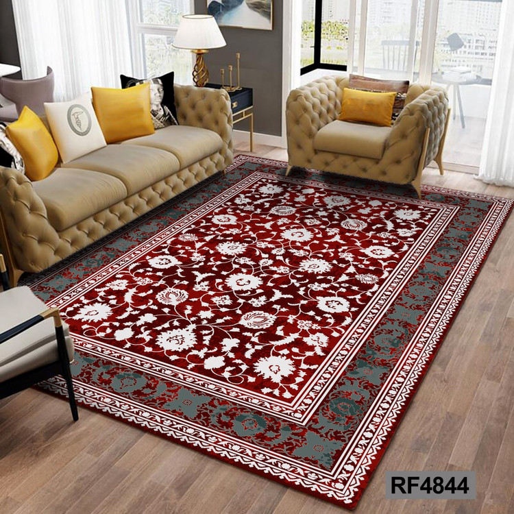 فرشینه طرح سنتی سفید و قرمز کد RF4844